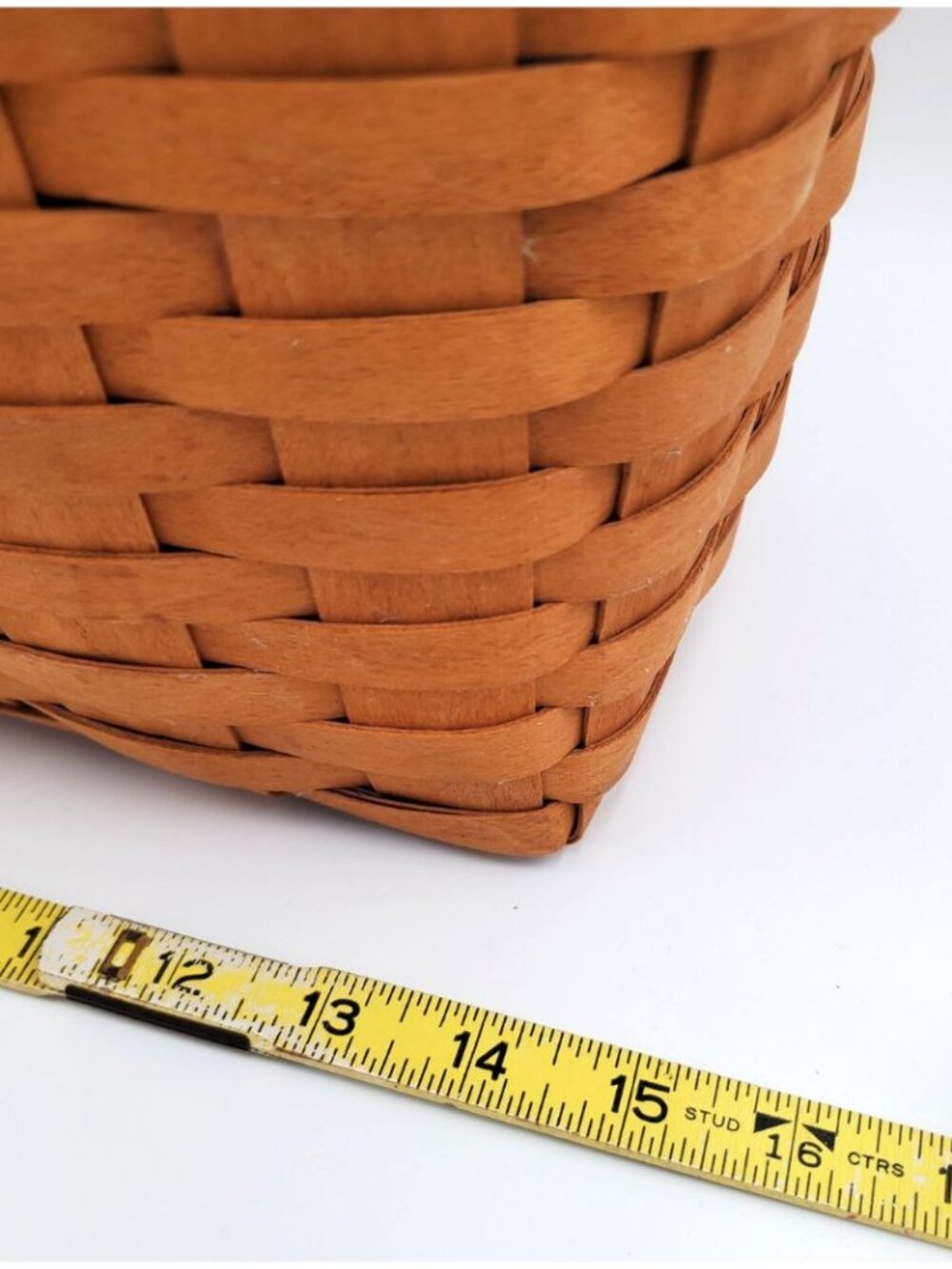 Longaberger 1994 Magazine Basket w/handle & liner. No plastic insert. Signed! - Picture 8 of 9